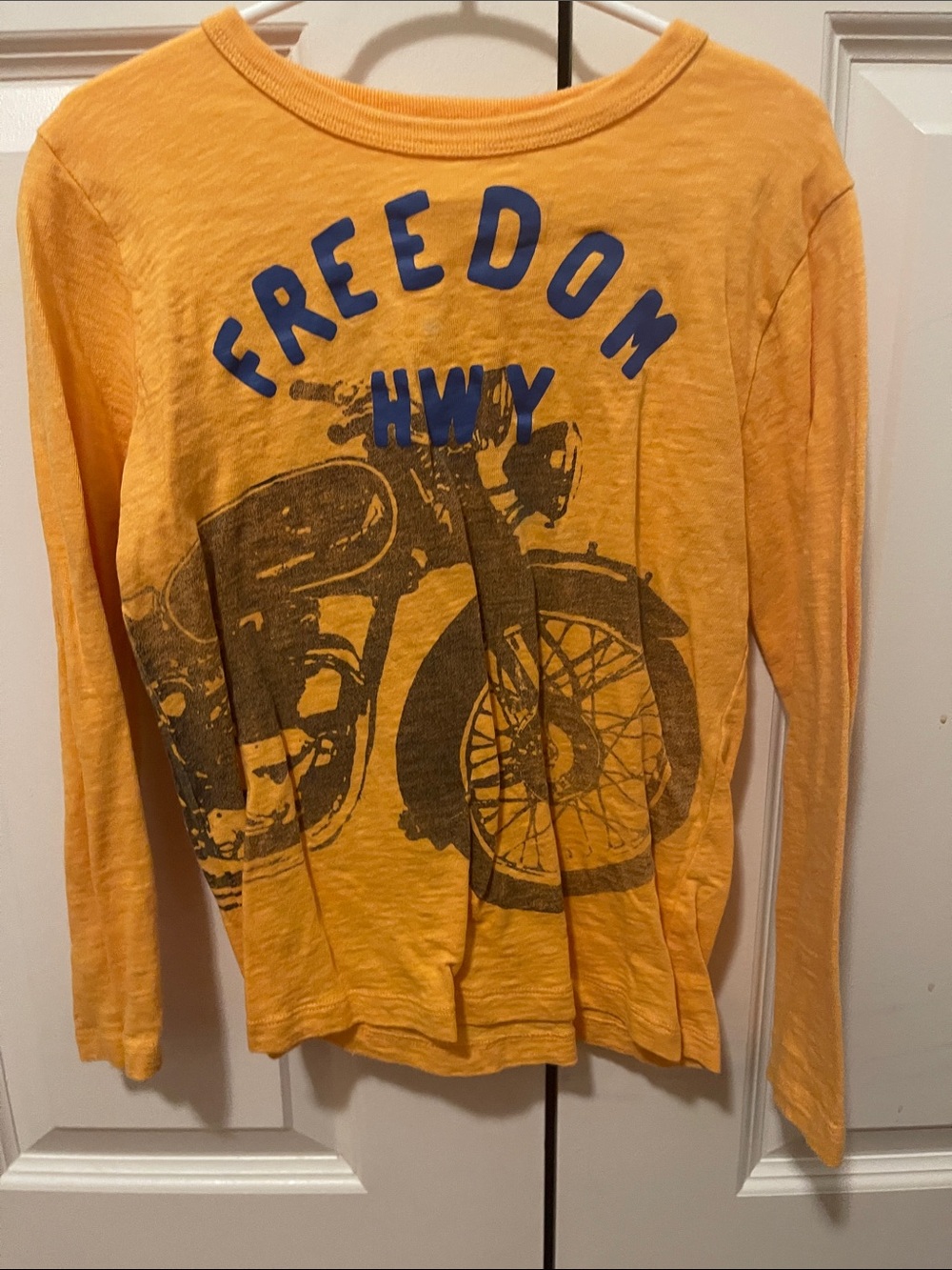 Crewcuts Yellow Long-Sleeve 'Freedom Hwy' Motorcycle Tee